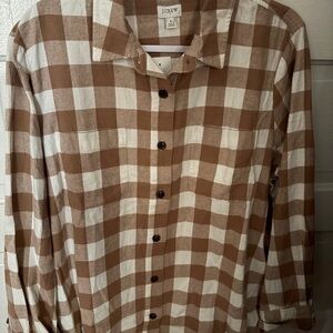 J. Crew Women’s Brown Plaid Shirt